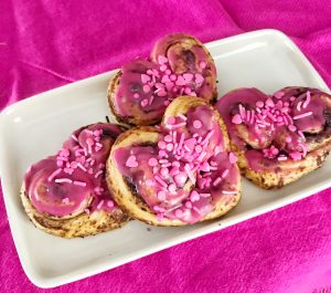 Heart Shaped Cinnamon Rolls for Valentine's Day