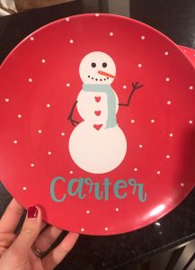 Kids Christmas Plates #personalized #customgifts #unique #baby #kids