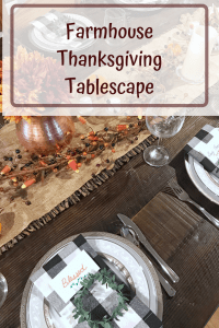 Rustic Farmhouse Thanksgiving Table Decor #centerpiece #buffalocheck #tablesetting