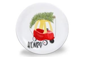 Personalized Christmas Plates #kids #babies #toddlers #personalizedgifts