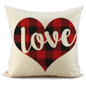 Valentine's Day Pillows #valentinesdaydecor #buffalocheck #valentinesdecor #inexpensivedecor