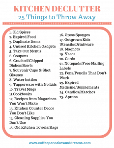 Decluttering Your Kitchen #printablechecklist #declutter #kitchenorganization