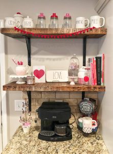 Valentines Day Coffee Bar #valentinesdecor #coffeebar #valentinesday