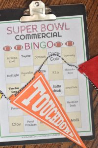 Super Bowl 2019 Commerical Bingo Cards #freeprintable #superbowlparty #footballparty #bingogame