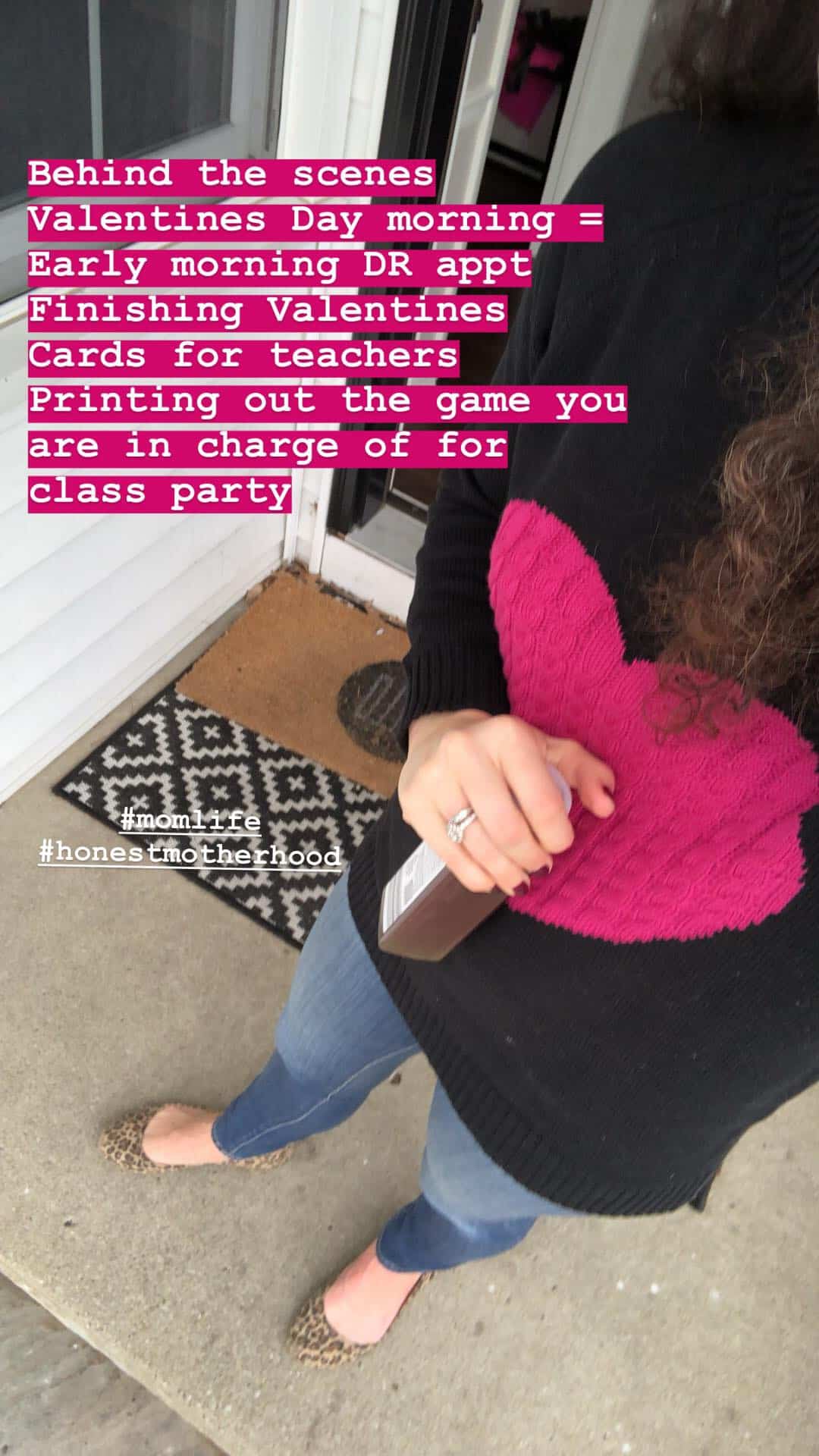 Valentine's Day Heart Sweater #momstyle #valentinesoutfit #amazonstyle