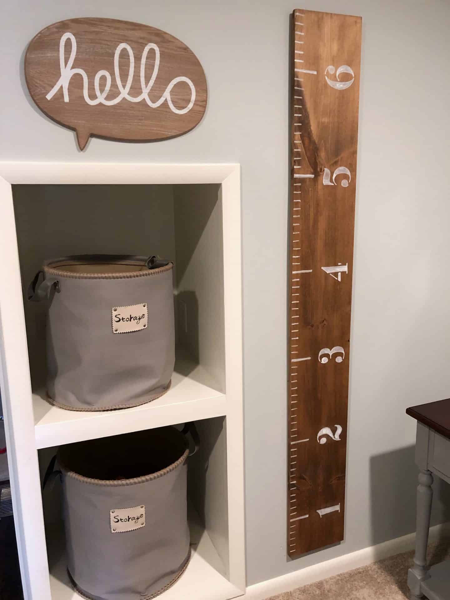 how to make a wooden ruler growth chart for cheap #diy #growthcharts #farmhousedecor #measuringchart