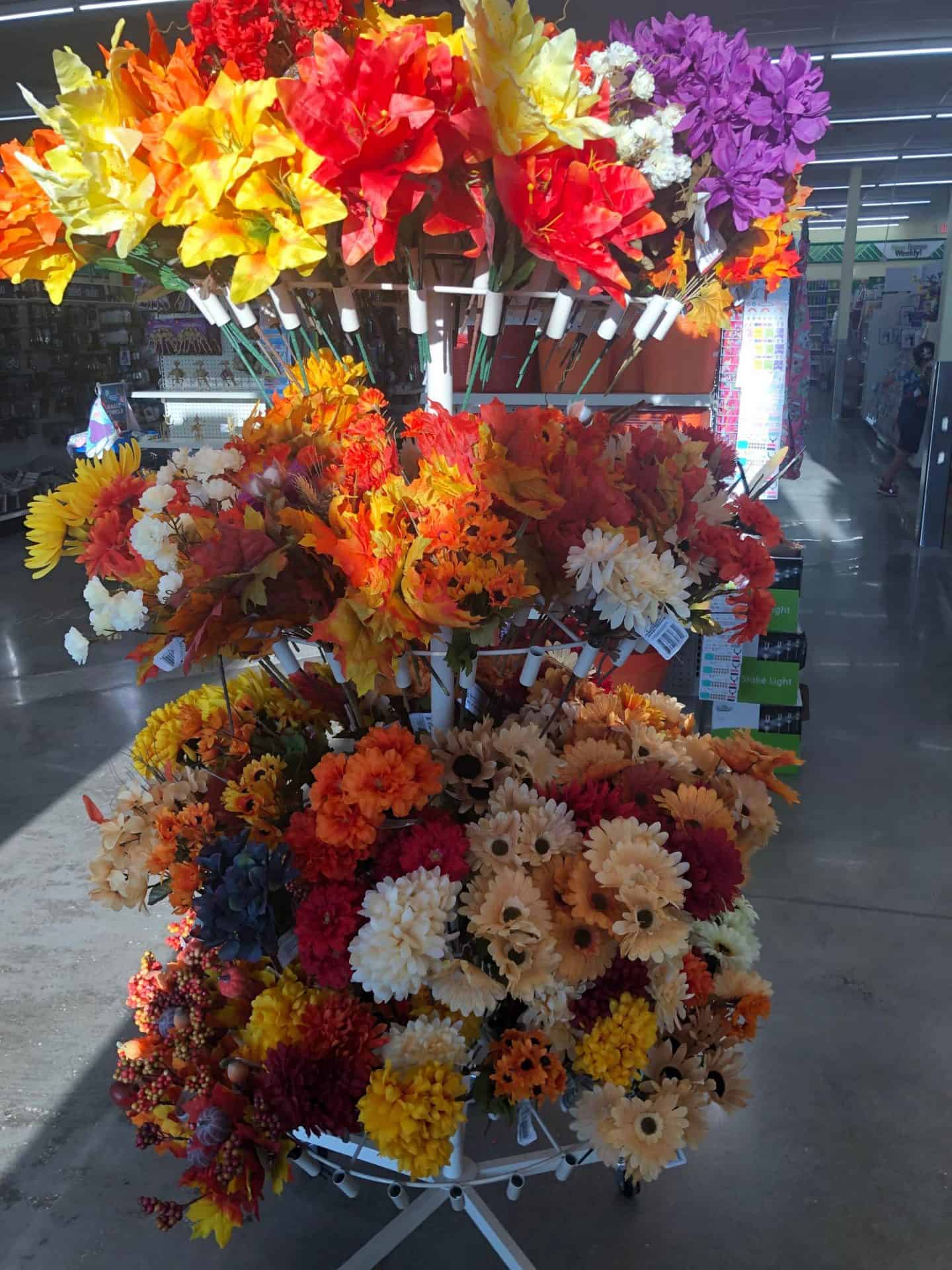fall decor at the dollar store