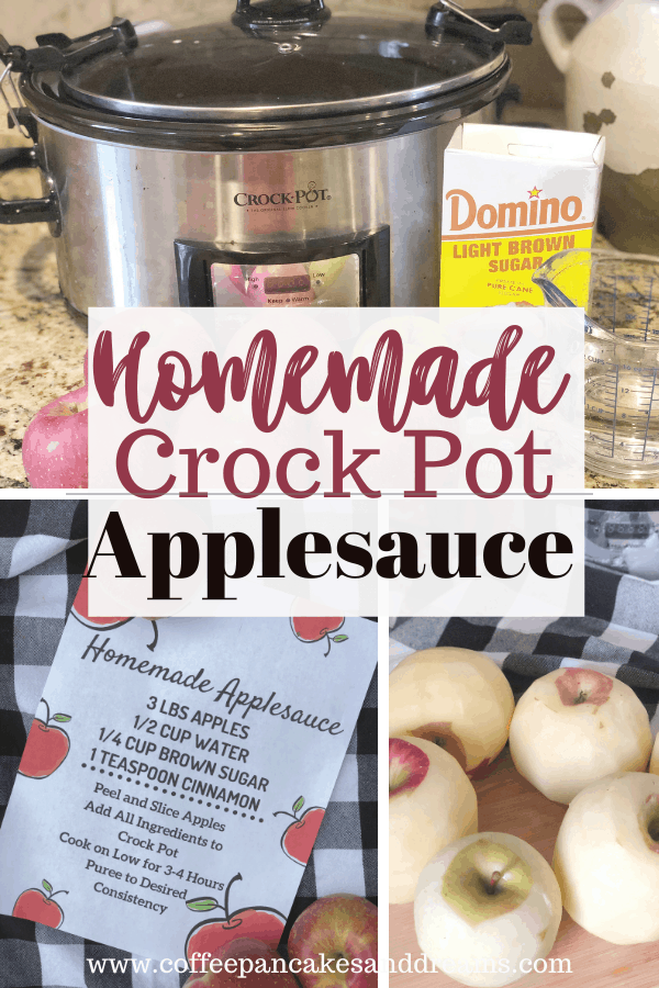 Easy Homemade applesauce recipe #slowcooker #crockpot #brownsugar #kidfriendly