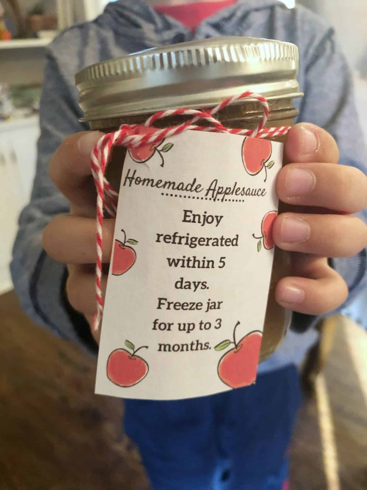 Printable Gifts for homemade applesauce