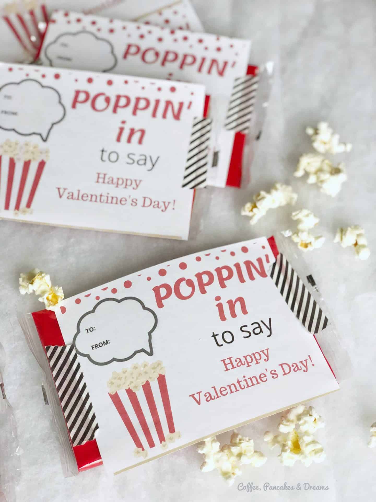 Popcorn Valentine Cards Printable