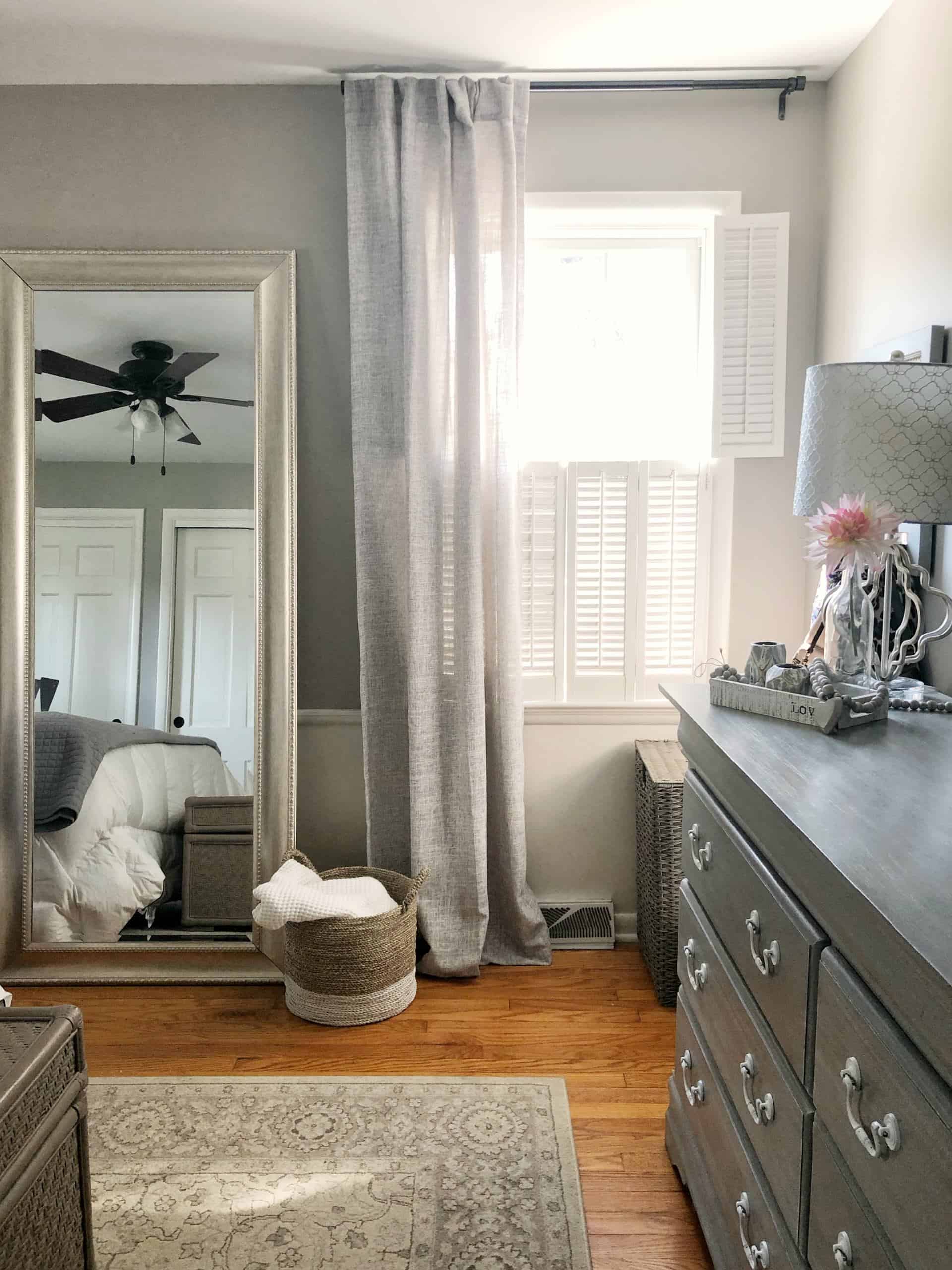Gray Master Bedroom Farmhouse