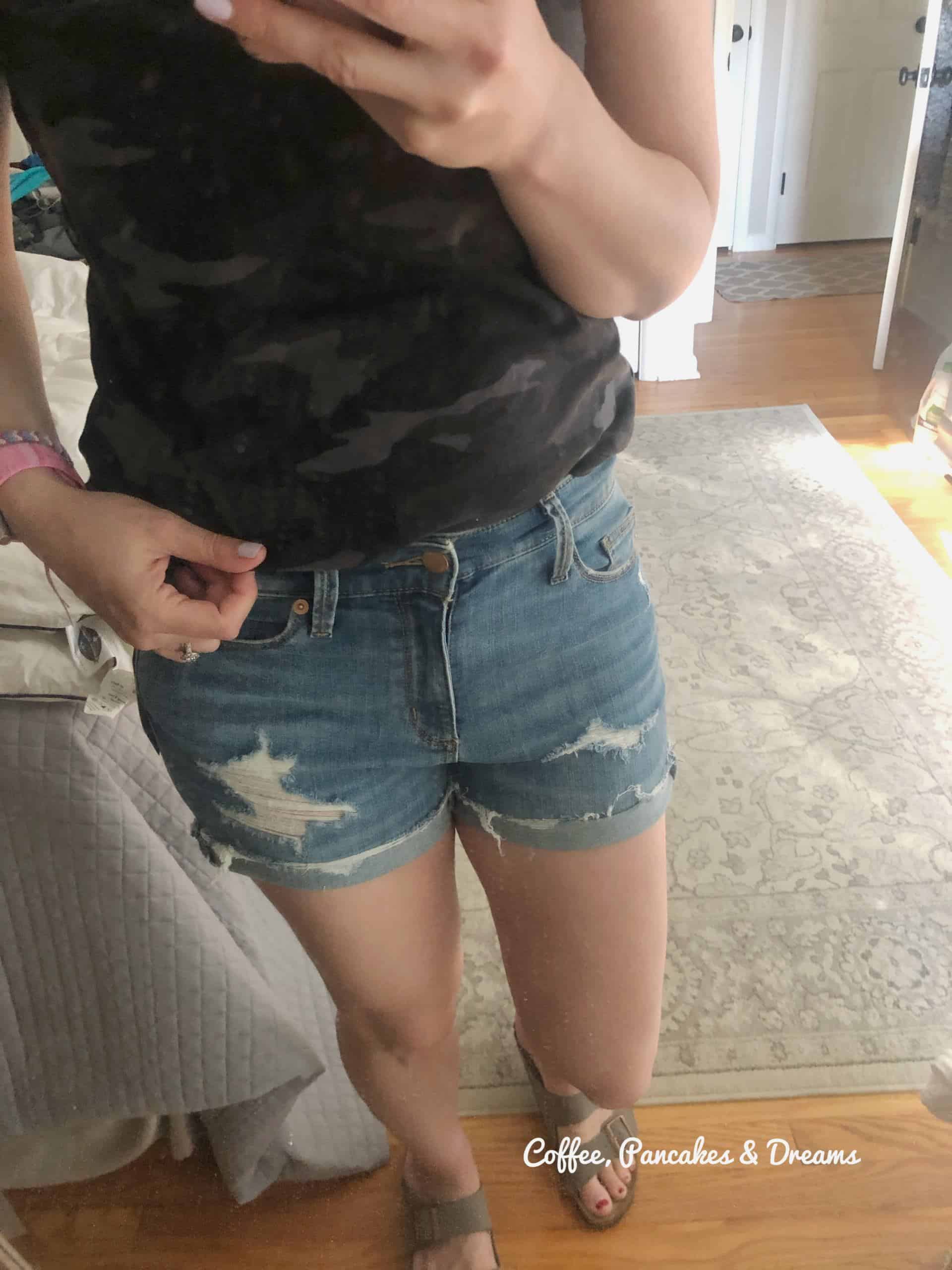 Inexpensive distressed shorts
