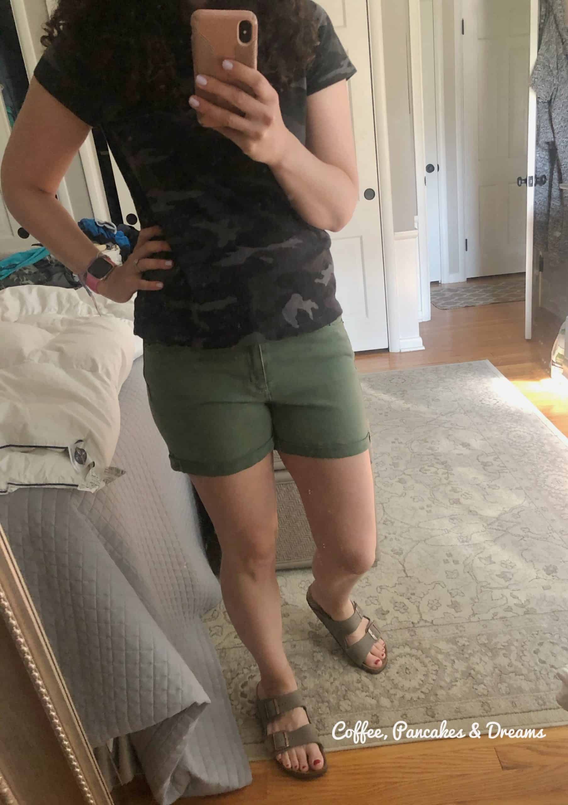 Women's shorts at Target #green #momstyle