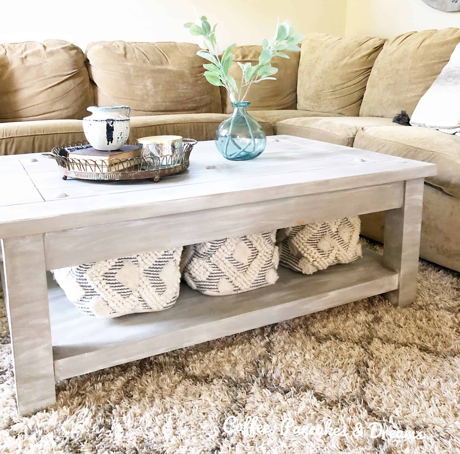 Chalk Painted Coffee Table Makeover