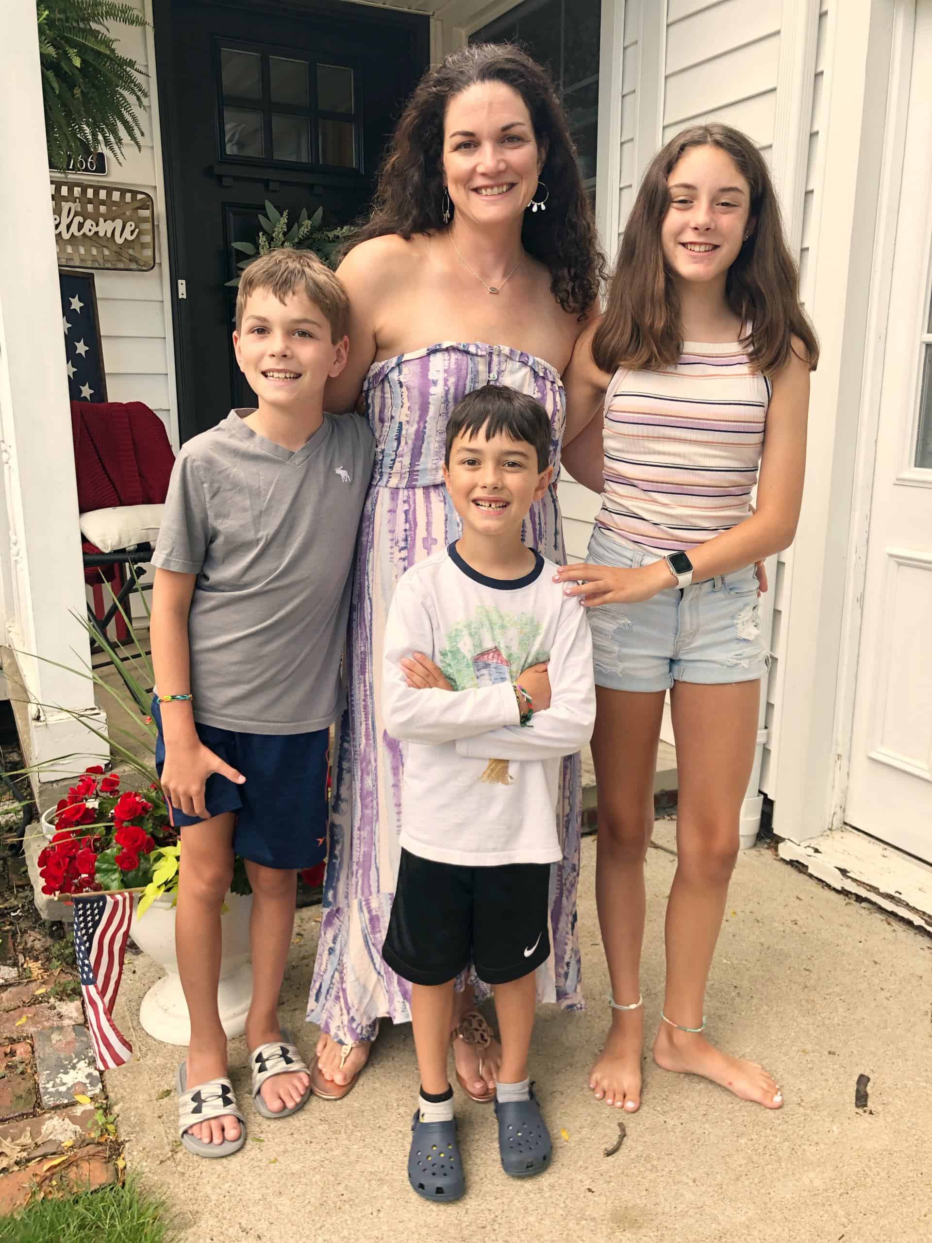 mom with kids birthday tradition