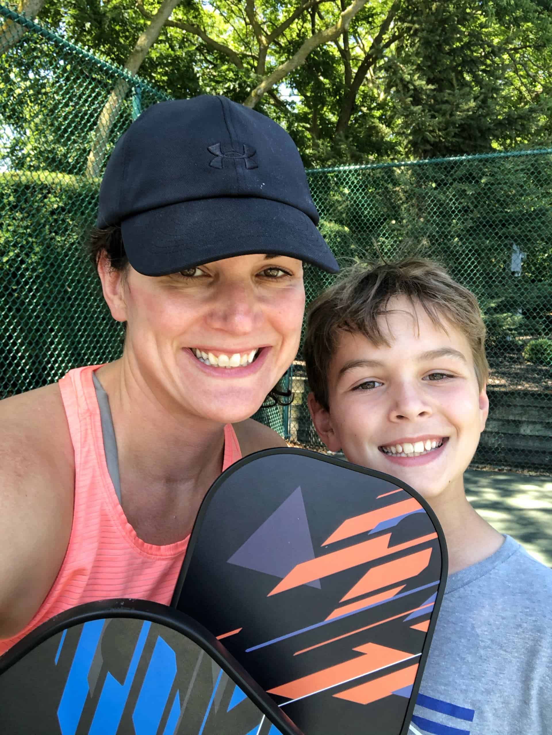 family pickle ball game