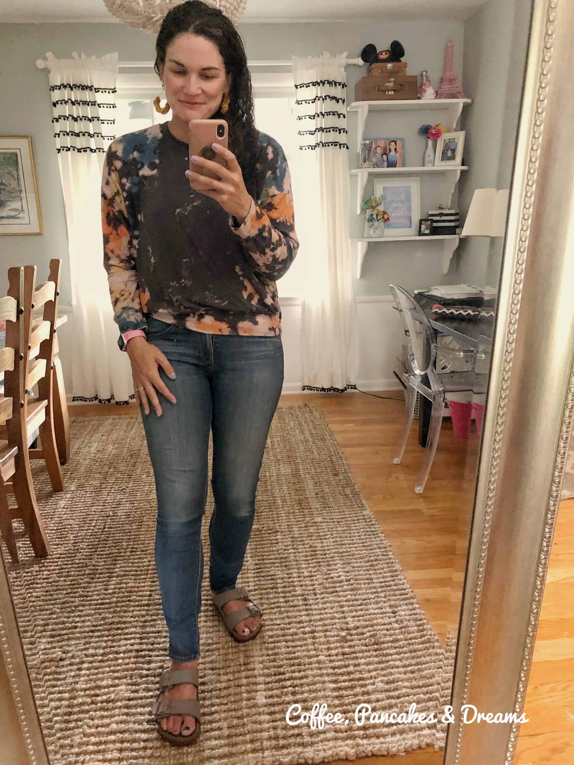 Summer transitional outfits for fall #evereve #trendsend #tiedye