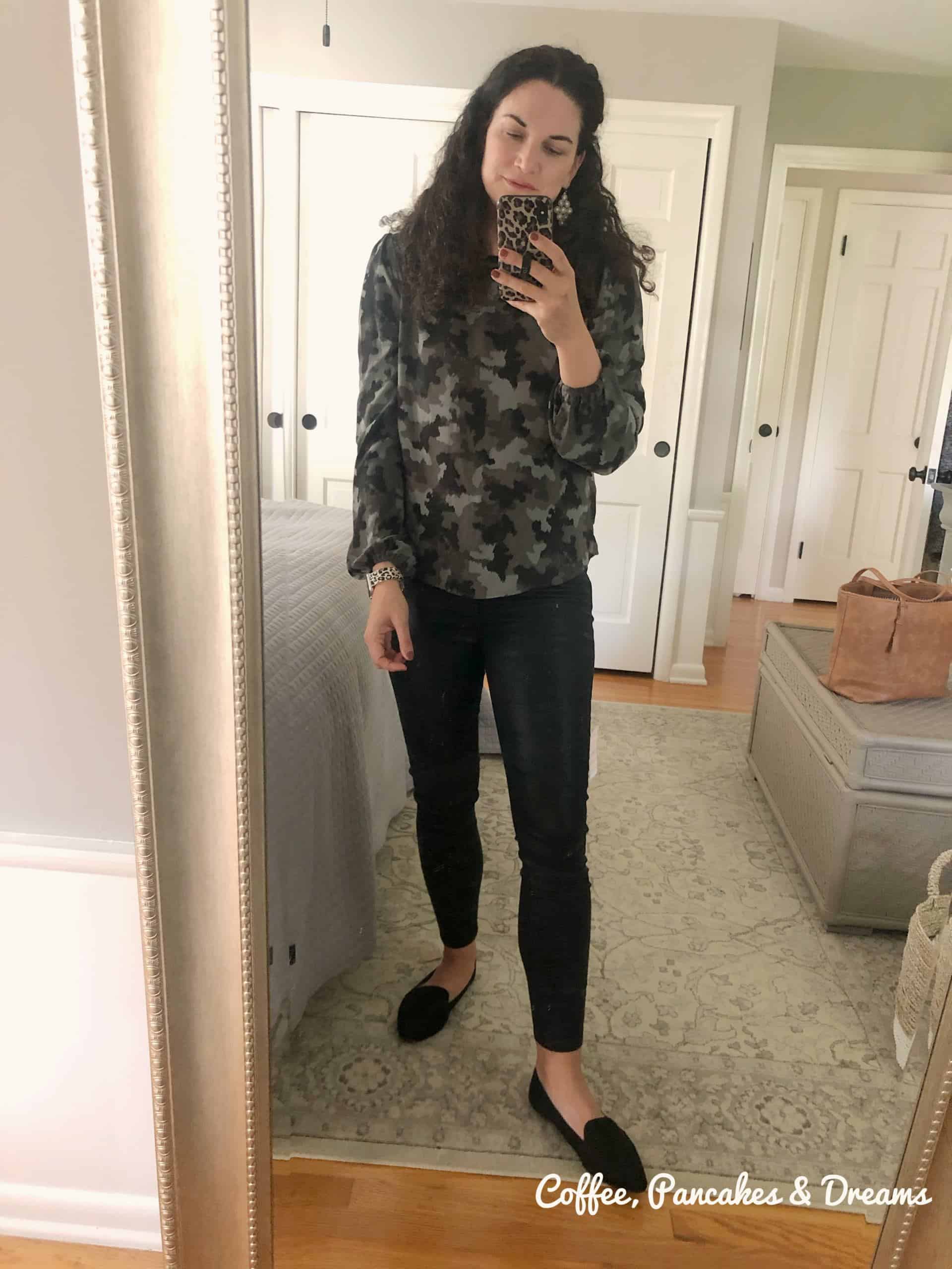 Evereve Fall Camo Top
