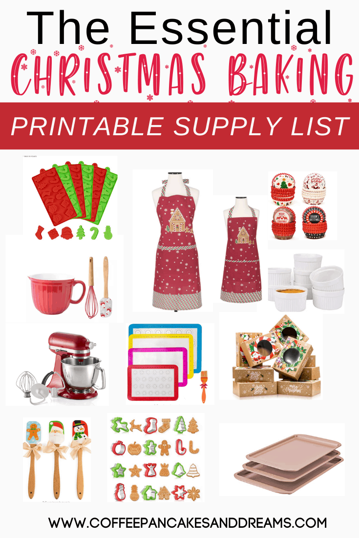 Christmas Baking Essentials Supply List #printable #christmascookies #christmasbaking