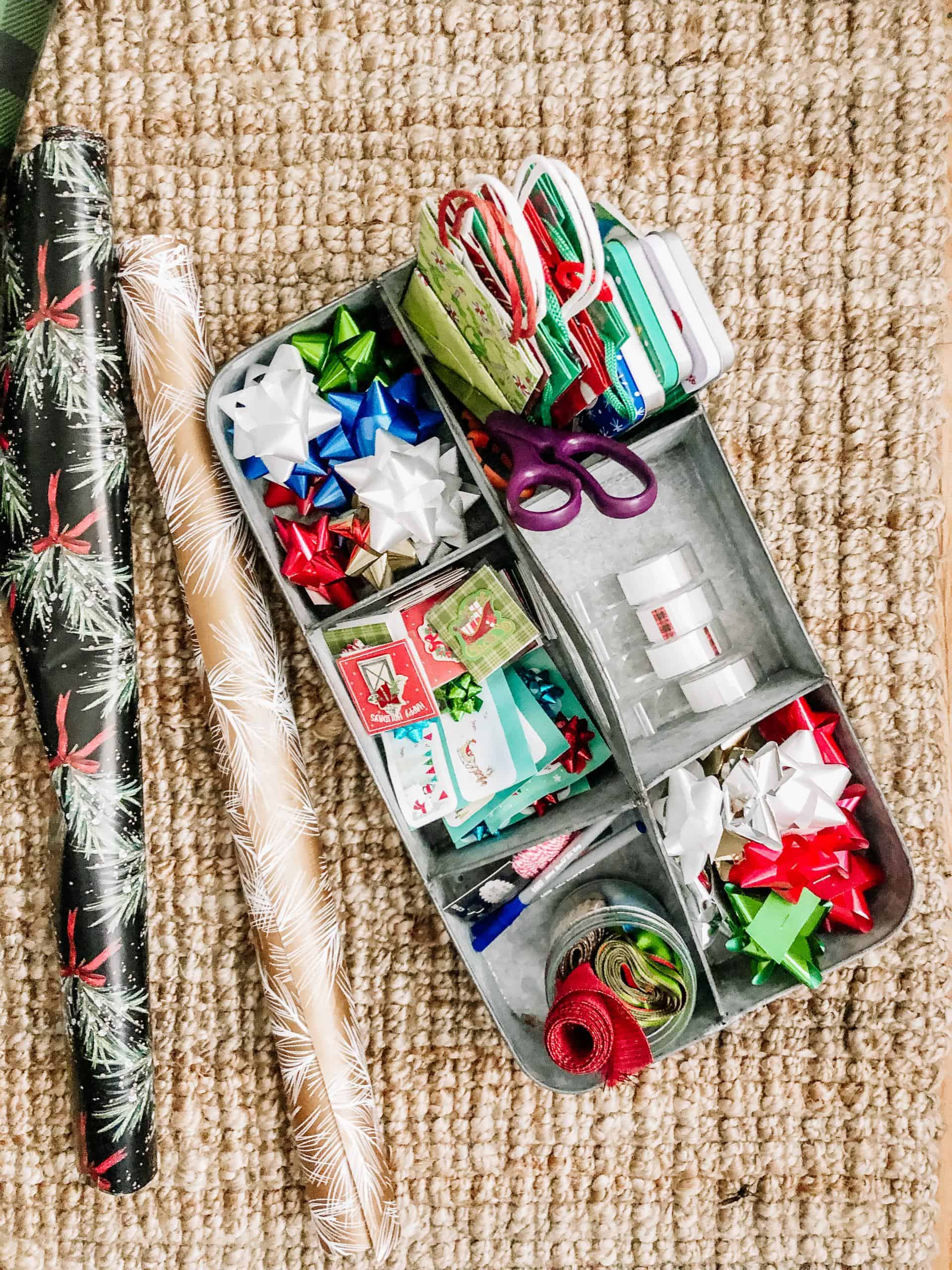 Christmas Gift Wrap Organization Idea