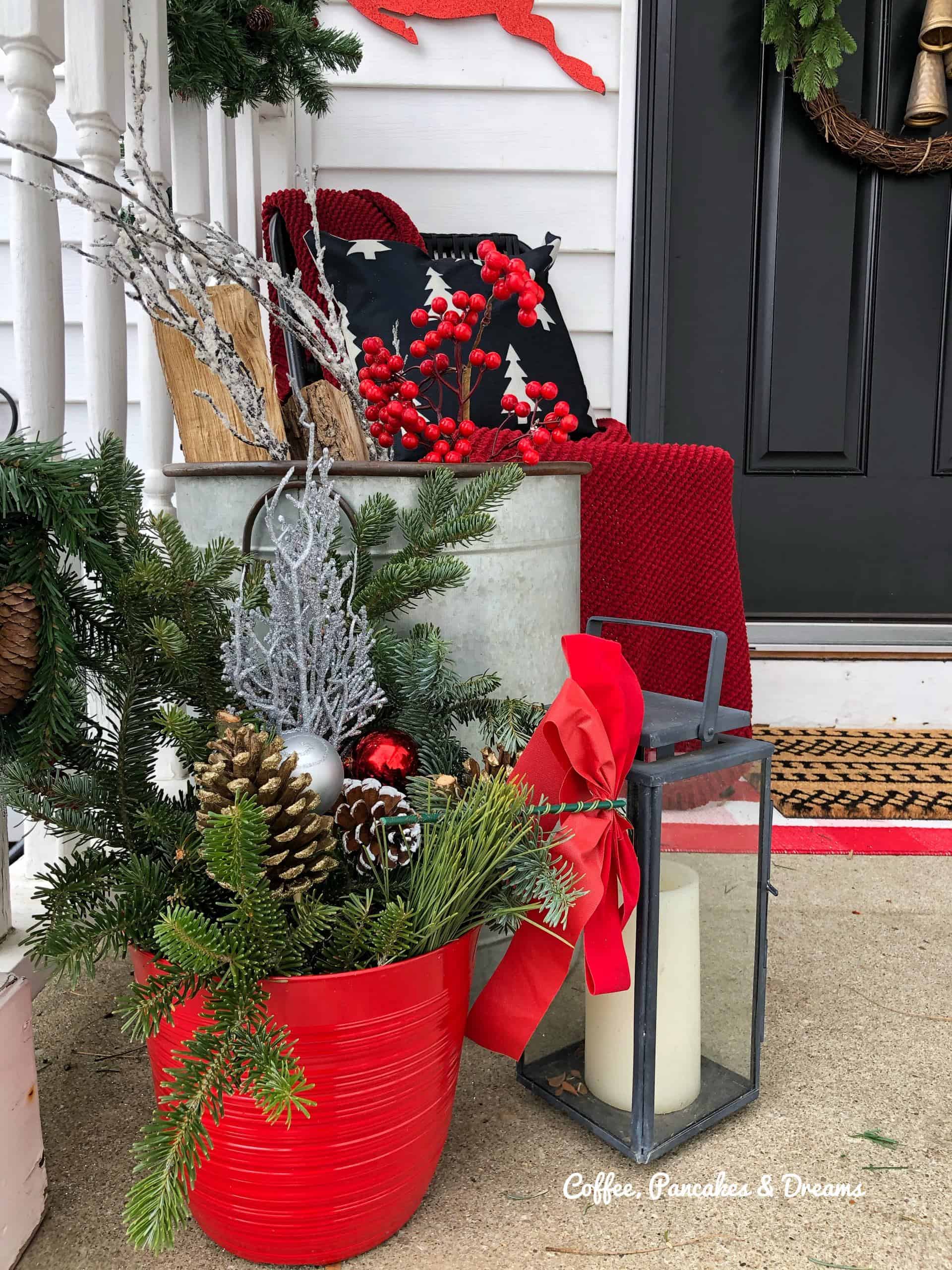 Modern Farmhouse Christmas front porch