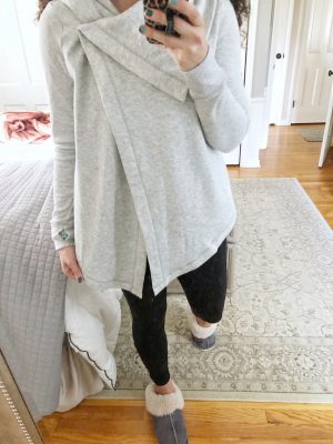 Gray Soft Wrap Sweatshirt