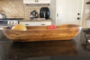 long mango wood bowl