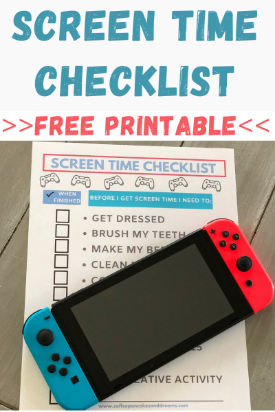 Printable Screen Time Checklist Rules #kids #socialmedia #screentime