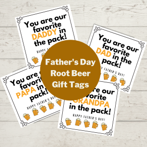 Father's Day Root Beer Gift Tags #homemade #kids #beer