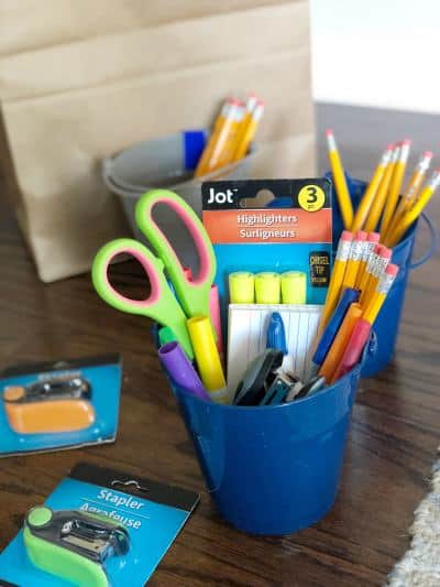 Dollar Store Homework Caddy DIY Ideas