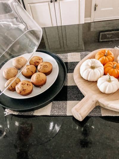 Pumpkin Spice Muffins with Caramel Chips
