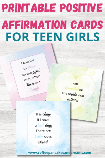 printable positive affirmation cards for teenage girls